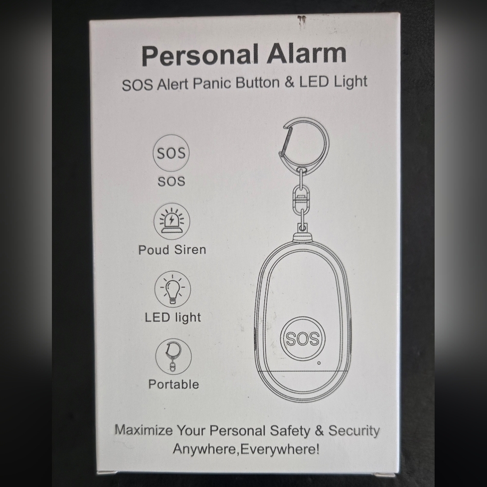 *3/$15 Blue Personal Alarm Keychain with LED Light NWT - Picture 2 of 4